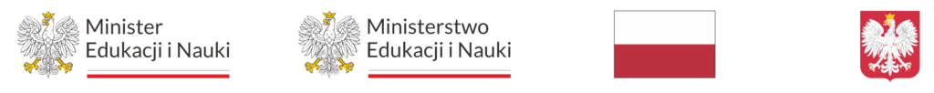Logo Ministerstwa Edukacji i Nauki, Flaga dwukolorowa (Polski), godło z orłem w koronie